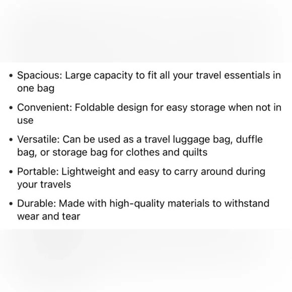 Travel bag - nylon zippered - Navy color remaining.  New in package. - Picture 6 of 7